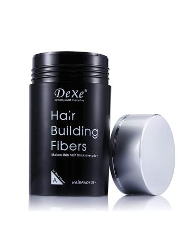Dexe Hair Building Fibers - Natural Hair Thickener for Men & Women, Instantly Conceals Hair Loss - Deep Brown 22g/0.78oz - Buy Online on SooperMarket.com