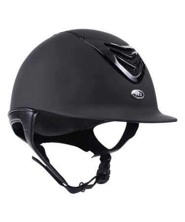 IRH INTERNATIONAL RIDING HELMETS Equestrian-Helmets Horseback Riding Safety Ergonomic Equestrian IR4G Helmet Matte Black w/ Gloss Black Vent Large