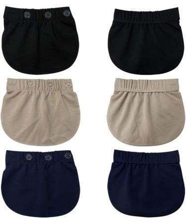 AYE Adjustable Waist Extenders for Women Pregnancy 3 Pieces - Black, Blue, Khaki - Buy Online on SooperMarket.com
