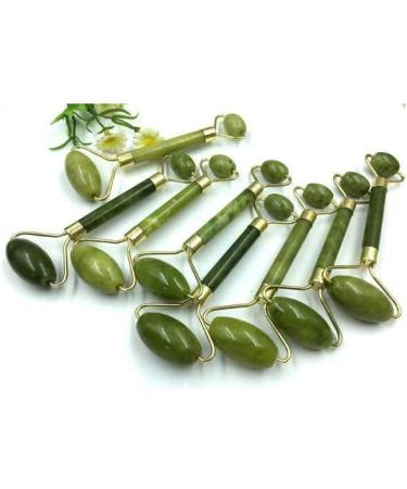 Jade Facial Massage Roller - Natural Anti-Aging Skin Tightening Massager for Face Neck & Eyes | 5.5 Inch Golden - Home Decoration - Buy Online on SooperMarket.com