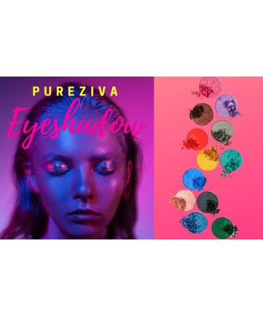Pure Ziva Golden Coral Pink Peach Shimmer Bronze Vegan Eyeshadow - Talc & Paraben Free, Cruelty-Free - Buy Online on SooperMarket.com