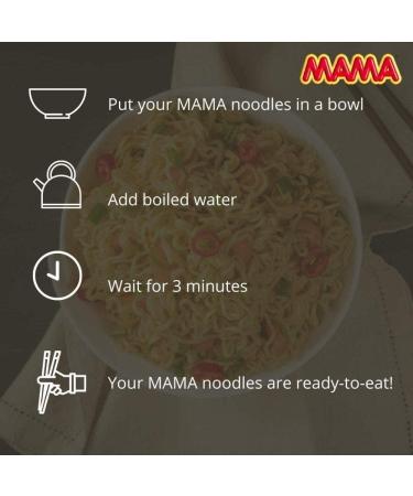 MAMA Tom Yum Shrimp Noodles 60g Pack of 10 - Delicious Thai Flavors Hot & Spicy Noodles w/Shrimp Tom Yum Soup Base No Trans Fat w/Fewer Calories Than Deep Fried Noodles - Buy Online on SooperMarket.com