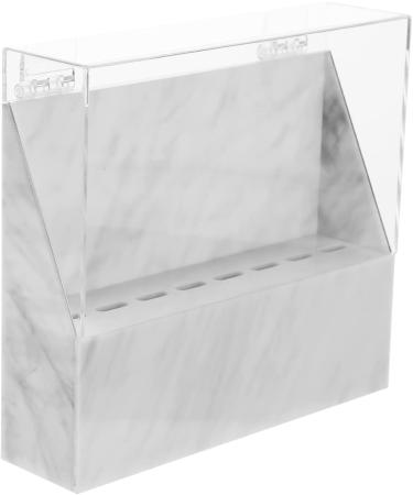 Stahad 3ST 8-Hole Acrylic Tweezer Organizer - White Flip-Top Storage Box for Eyelash Tweezers | International Shipping Available - Buy Online on SooperMarket.com
