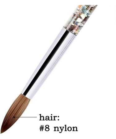 Fivetwofive 2Pc Rose Gold Kolinsky Sable Acrylic Nail Brush with Liquid Flow Glitter Nail Art Brush for Nail Art Tool 10 - Buy Online on SooperMarket.com