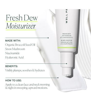 Well People Fresh Dew Snow Mushroom Gel-Cream Moisturizer | Hydrating & Plumping Face Cream with Hyaluronic Acid | Vegan & Cruelty-Free Shipping Worldwide - Buy Online on SooperMarket.com