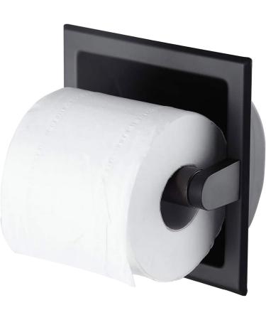 Recessed Toilet Paper Holder Wall Toilet Paper Holder Brushed Nickel Recessed Toilet Tissue Holder Includes Rear Mounting Bracket Black - Buy Online on SooperMarket.com