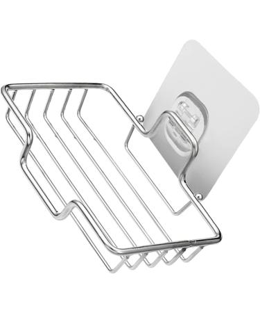 Amosfun 5pcs Stainless Steel Soap Holder Soap Holder for Shower Wall Soap Rack Stainless Steel Soap Wall-mount Holder Soap Bar Sink Drain Self-draining Soap Boxes Soap Dish Holder Square - Buy Online on SooperMarket.com