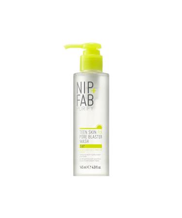 Nip + Fab Teen Skin Fix Pore Blaster Day Face Wash with Wasabi Extract and Vitamin E Cleansing Micellar Gel Facial Cleanser for Oil Control Refining Minimizing Pores 145ml