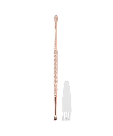 Stainless Steel Double Head Earwax Removal Spoon - Ergonomic Design with Spiral Spring Handle (Rose Gold) - Buy Online on SooperMarket.com