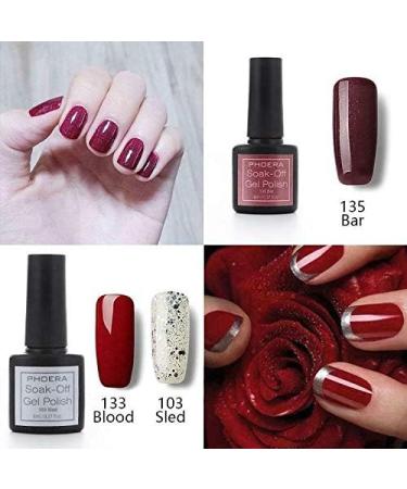 AQUAPURITY PHOERA UV Gel Nail Polish Soak off Color Gellish Base Top Tempered Matte Coat Long Lasting Varnish Manicure Art Polishes Non Smudge Formula 8ML (132 CANDIED) - Buy Online on SooperMarket.com