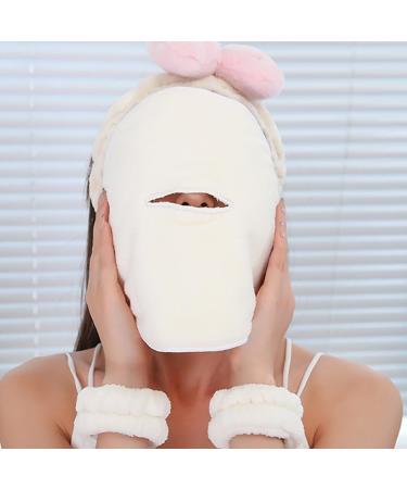 Coral Fleece Towel Face Mask - Reusable Facial Cover for Home Use | Soft & Comfortable - Buy Online on SooperMarket.com