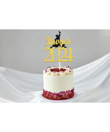 Lawyer Graduation Cake Topper Congrats Lawyer Cake Topper Law School Graduation Cake Topper Law School Graduation Party Decorations Gold Black - Buy Online on SooperMarket.com