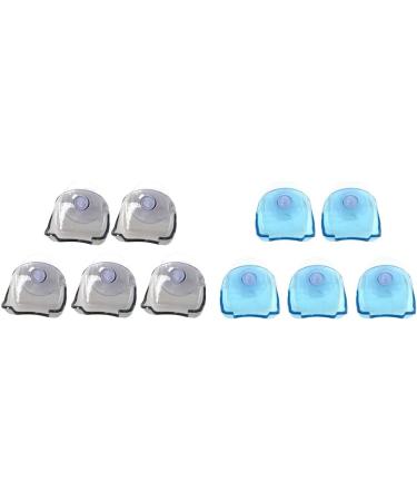 Set of 5 Plastic Suction Cup Razor Holders - Bathroom Organizer - Blue - 2X Pack - Ideal for International Shipping - Buy Online on SooperMarket.com