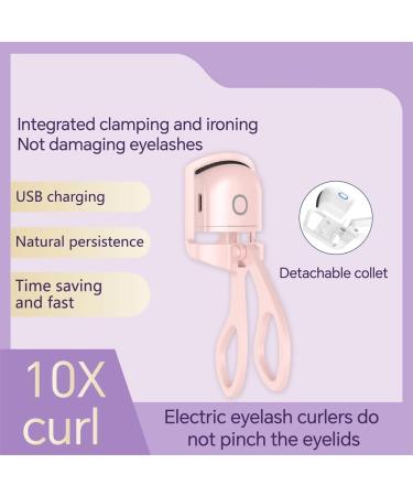 Bntaomle Electric Eyelash Curler USB Charging Model Fast Heating Portable Eye Lash Perm Lasting Curling Thermal Eyelash Clip A White - Buy Online on SooperMarket.com