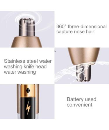 Buy Waterproof Ear & Nose Hair Trimmer Set - Battery Operated Low Noise Easy to Clean - Perfect for Men - Buy Online on SooperMarket.com