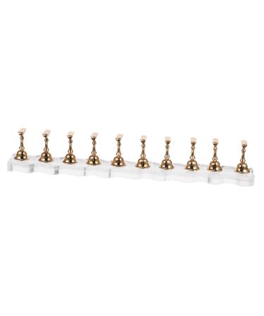 WOFASHPURET 1 Set Nail Art Base Nail Painting Stand Manicure Nail Display Metal Decor Happy New Year Hats Nail Racks for Nail Art Nail Hand Nails Nail Stands for Nail Art Acrylic Accessories