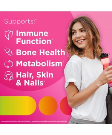 Centrum MultiGummies Multi+Beauty Multivitamin Gummies Hair Skin & Nails Vitamins for Men & Women Cherry Berry and Orange Flavours 90 Gummies (Packaging May Vary) - Buy Online on SooperMarket.com