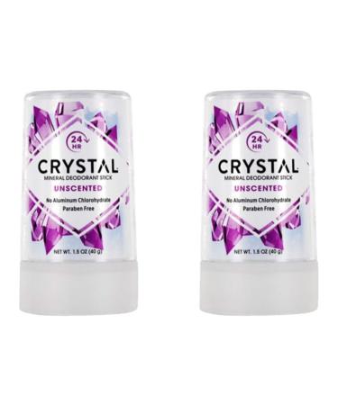 Crystal Body Deodorant Travel Stick Unscented 1.5 oz (Pack of 2)2