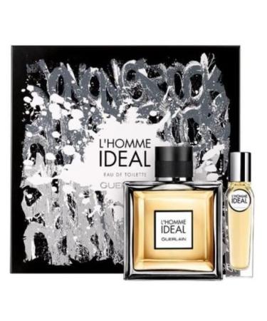 Guerlain L'Homme Ideal 3.3 oz Edt Spray + Edt 0.5 oz Edt Spray Gift Set