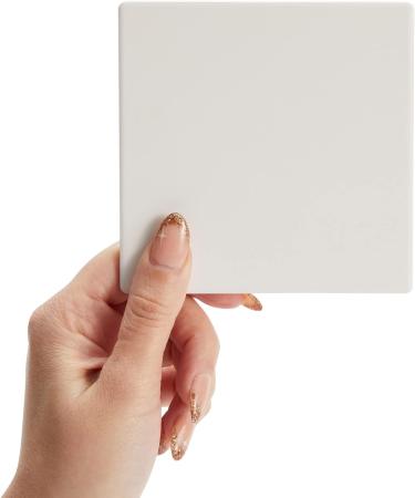 10 Pack White Unglazed Ceramic Tiles with Cork Backing Pads - 4.25 x 4.25 in Square - Ideal for Coasters DIY Crafts - Buy Online on SooperMarket.com