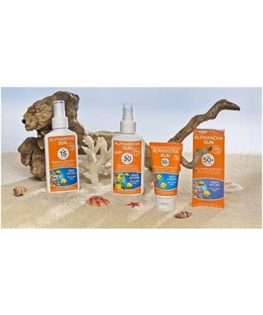 Alphanova Sun Organic Sunscreen Spray For Kids High Protection with SPF 30 Waterproof 125 ml - Buy Online on SooperMarket.com