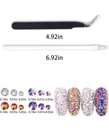 Crystal AB Rhinestones Set with Tools - 1440pcs Diamonds Gems for Nail Art Decoration - Buy Online on SooperMarket.com