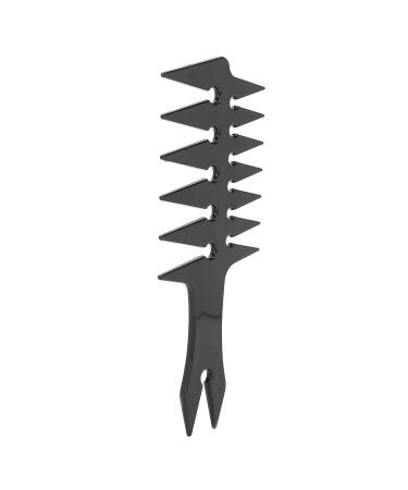 Wide Tooth Hair Comb Double Sided Oil Styling Comb for Men Portable ABS Material (Black)