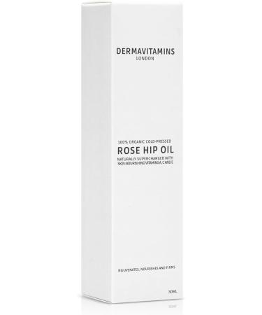 DermaVitamins 100% Organic Cold-Pressed Rose Hip Oil - 30ml - Buy Online on SooperMarket.com