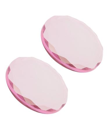 SGerste Adhesive Eyelash Extension Palette Holder - Crystal Glass 4.5cm Pink - 2 Pack for Professional Use - Buy Online on SooperMarket.com