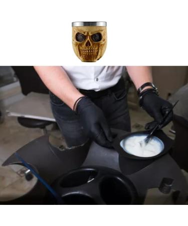Skull Foam Bowl Stainless Steel Shaving Bowl Foaming Soap Bowl Men's Facial Cleansing Skull Beard Soap Foam Bowl Facial Hair Beard Brush Mug Skull - Buy Online on SooperMarket.com