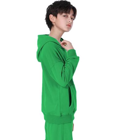 Amropi Boy's Hooded Tracksuit Set | 2-Piece Sweatshirt & Jogging Pants | Ages 3-12 | Green - Size 9-10 Years - Buy Online on SooperMarket.com