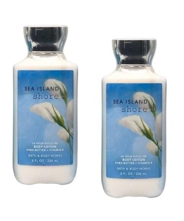 Bath and Body Works 2 Pack Sea Island Cotton Super Smooth Body Lotion 8 Oz