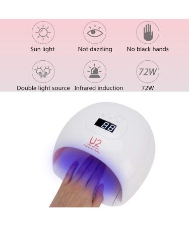 72W Professional Nail Dryer - UV-LED Light for Gel Nail Polish & Manicure | #1 Nail Art Equipment in the UK - Buy Online on SooperMarket.com