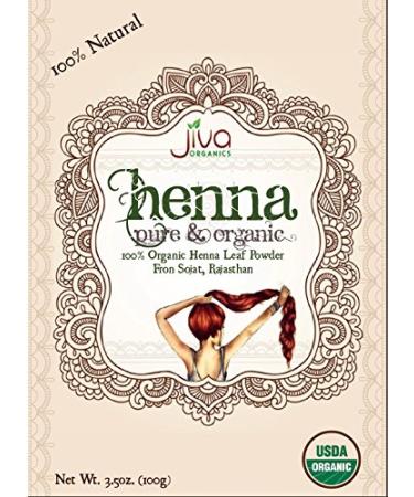 Jiva USDA Organic 100% Pure Henna Powder 100 Gram - Ecocert Certified