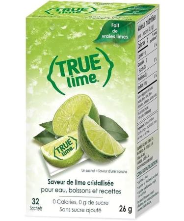TRUE LIME Water Enhancer (128 Packets | 32 Packets each box x 4) | Zero Calorie Unsweetened Water Flavouring | For Water Bottled Water & Recipes | Water Flavor Packets Made with Real Citrus - 4 Pack - Buy Online on SooperMarket.com