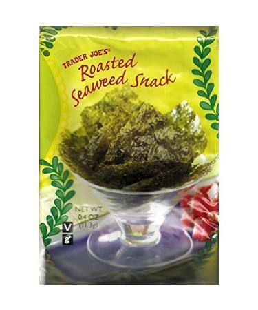 Trader Joe's Roasted Seaweed Snack, Net Wt. 0.4 oz(11.3g)per pack (Pack of 6)