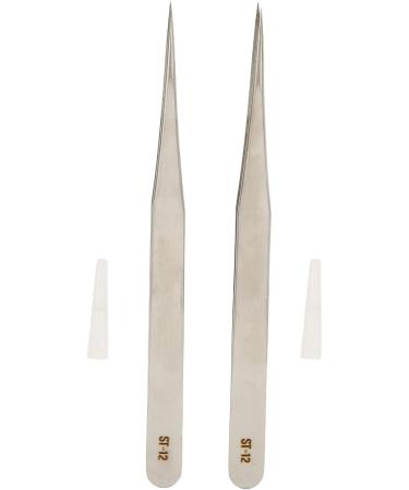 Premium Stainless Steel Fine Tweezers - Durable Portable & Glossed for Precision Control | Ideal for Hearing Aid Adjustment - Buy Online on SooperMarket.com