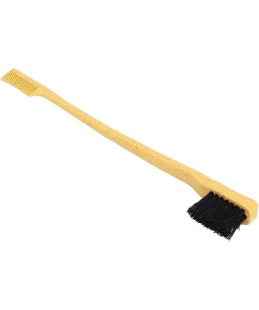 Double Headed Wheat Straw Eyebrow Brush Unique Makeup Eyelash with Durable Material for Taming Unruly Eyebrows (Yellow) - Buy Online on SooperMarket.com