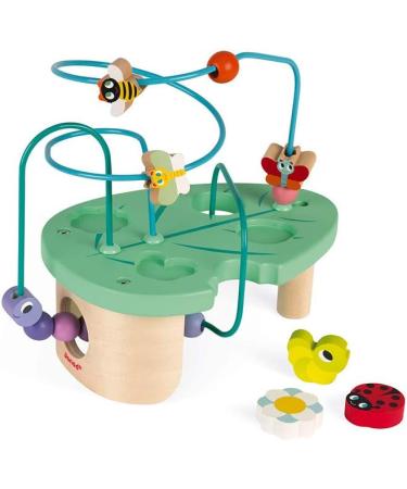 Janod Caterpillar and Co Looping - Wooden Early Learning Toy for 12 Months - Educational Fine Motor Skills Game - International Shipping Available - Buy Online on SooperMarket.com