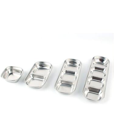 HanryDong Small Animal Stainless Steel Bowl 4 in 1 Hamster Feeder for Water and Food Cage Pet Small Dish for Rabbit/Guinea Pig/Hedgehog/Mice/Chinchilla/Kitten (4 in 1 bowl) - Buy Online on SooperMarket.com