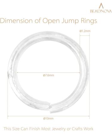 BEADNOVA 10mm Silver Open Jump Rings for Jewelry Making - 300Pcs - Buy Online on SooperMarket.com
