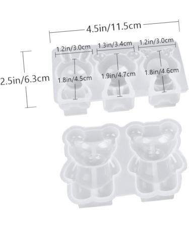 MAGICLULU Silicone Animals 2pcs Coaster Bear Mold Dessert Cake Adorable Pendants Crystal Baking Resin Earring DIY Cartoon Doll 11.5X6.3X2.4CM White - Buy Online on SooperMarket.com