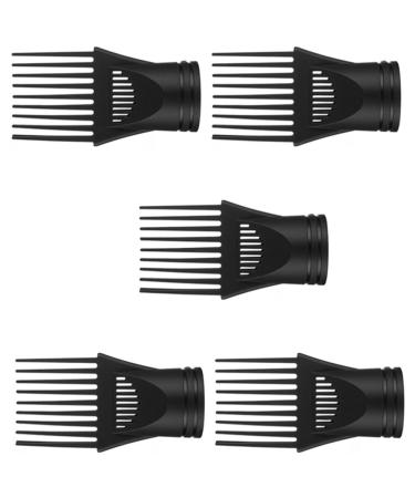 Healeved Blow Dryer Comb Attachment 5pcs Blow Dryer Pick Attachment Hairdressing Wind Blow Cover Comb Attachment Nozzle Hair Dryer Drying Flat Nozzle Styling Tool
