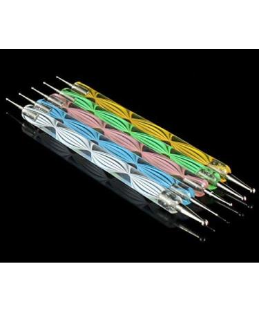5PCS Multi Colored Double Ended Dotting/Marbleizing Tools Art Tip Dot Paint Manicure kit - Buy Online on SooperMarket.com