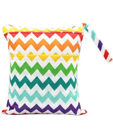 Wet Dry Bag Baby Nappy Organizer Bag Baby Diaper Bag Waterproof Zipper Bag Washable Reusable Baby Cloth Wet Bag (Color 4 L) Color 4 L