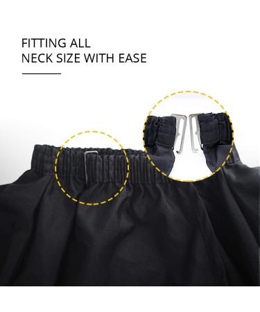 DreamGenius Professional Barber Cape - Waterproof Salon Cape for Men - Adjustable Closure - Ideal for Hair Cutting, Dyeing, and Coloring - Black - Sleeveless - 1 Count - Buy Online on SooperMarket.com
