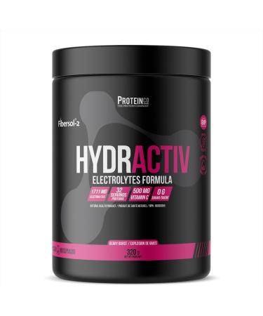 ProteinCo | Hydractiv | 1711mg of Electrolyte Powder | Fibersol-2 & Himalayan Pink Salt | Stevia | Sugar Free (320 g Berry Burst) Berry Burst 320 g - Buy Online on SooperMarket.com