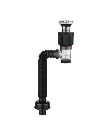 Saddgo Popup Basin Waste Drainer Universal Washbasin Drainer with Flexible Drain Down Hose & Popup Filter Sink Plug Durable