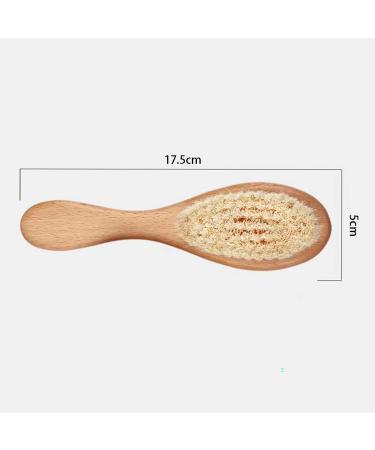 Soft Goat Bristle Baby Hair Brush with Wooden Handle - Gentle Brush for Newborns & Toddlers - Buy Online on SooperMarket.com