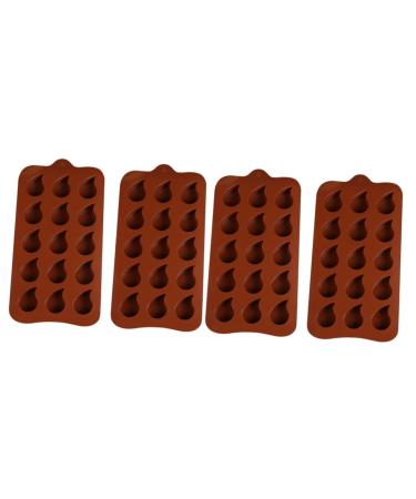 MAGICLULU 4 Pcs Creative Baking Tools Wax Melt Molds Candy Mold Cookie Baking Mould Silicone Chocolate Shapers Fondant Cake Mold Baking Gadgets Popsicles Molds Jelly Mold Template Water Drop